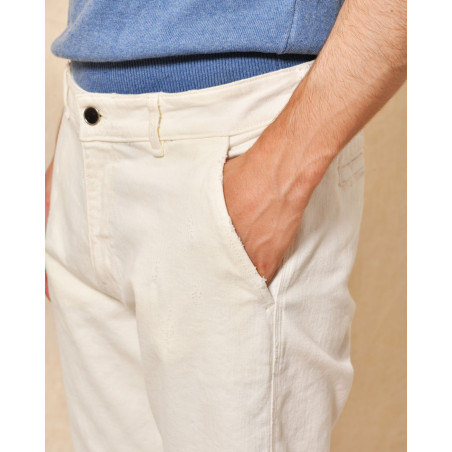 Jean blanc effet usé Guess