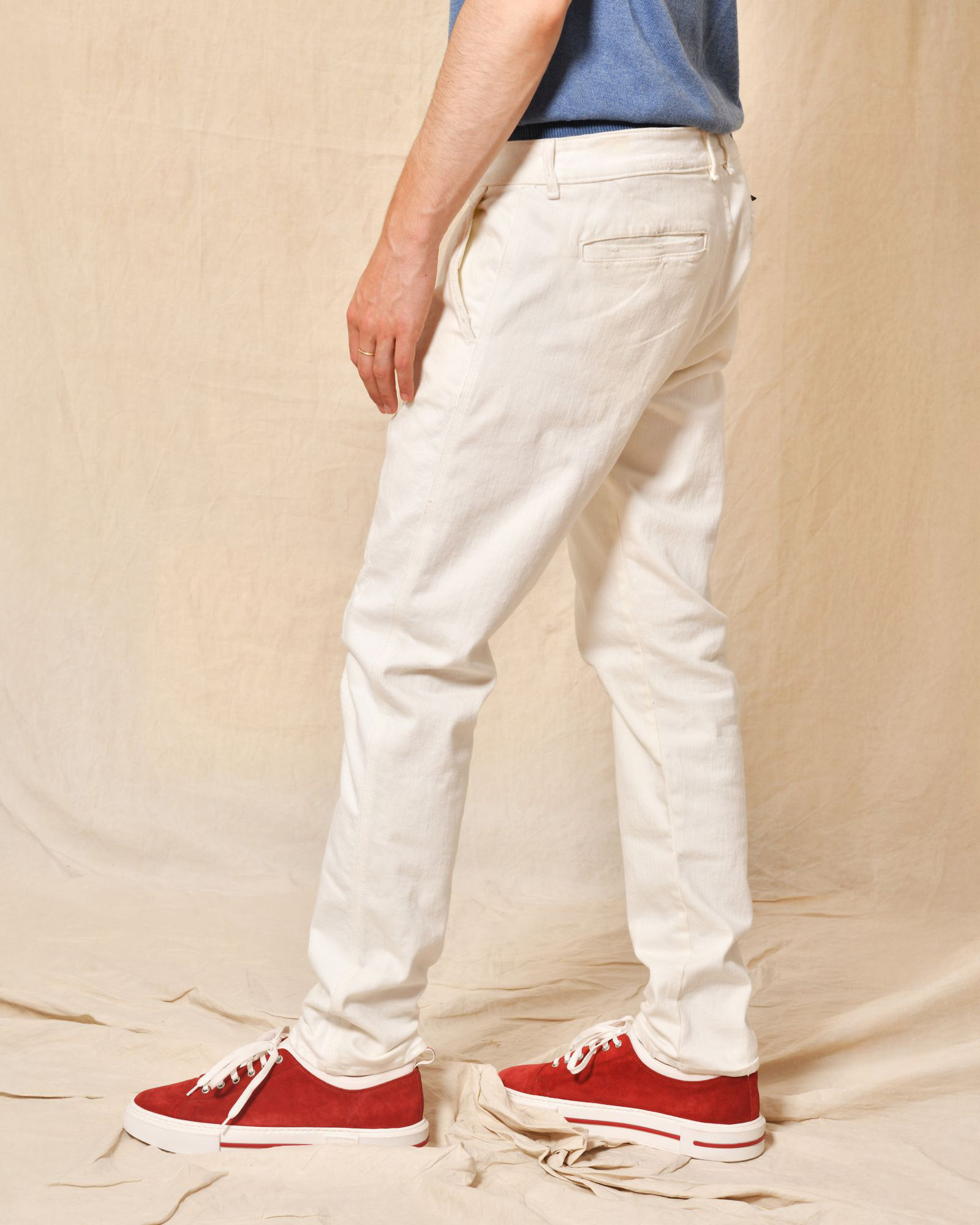 Jean blanc effet usé Guess