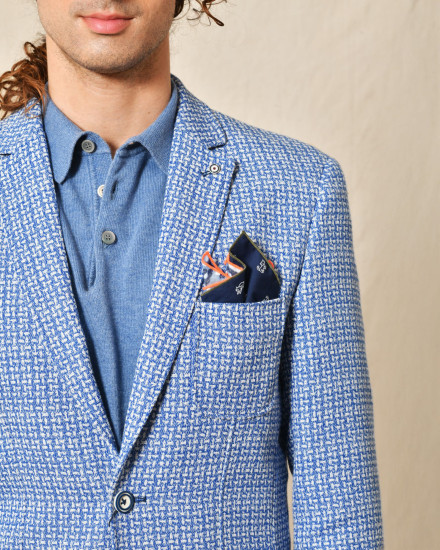 Veste de blazer texturée bleu Blue Industry