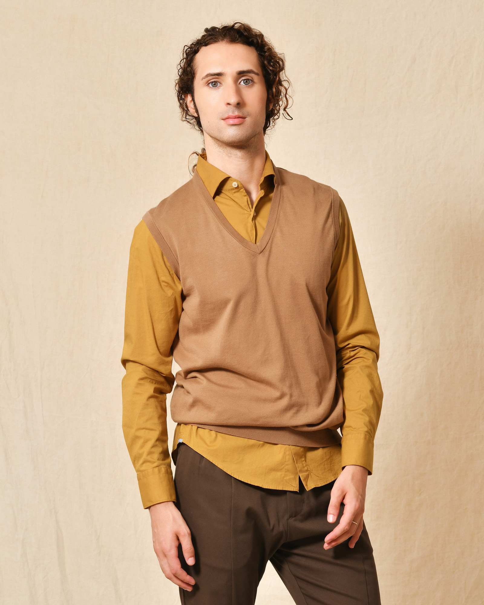 Pull sans manches camel Dondup