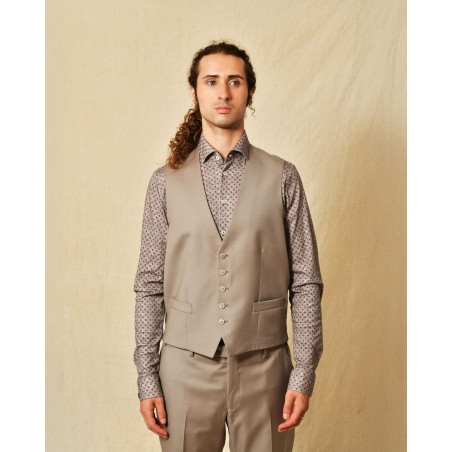 Costume trois pièces taupe AT.P.CO