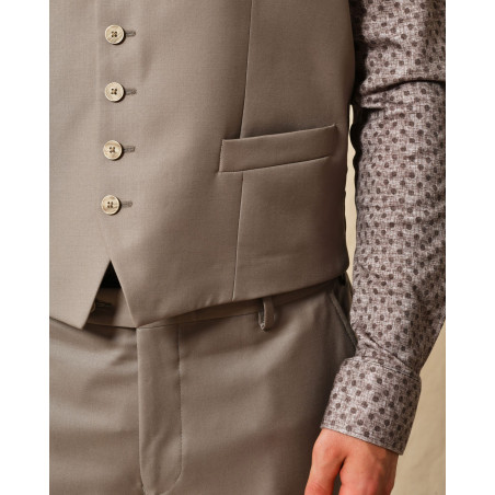 Costume trois pièces taupe AT.P.CO