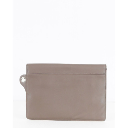 Pochette taupe Carven pas cher - Outlet La Piscine Paris