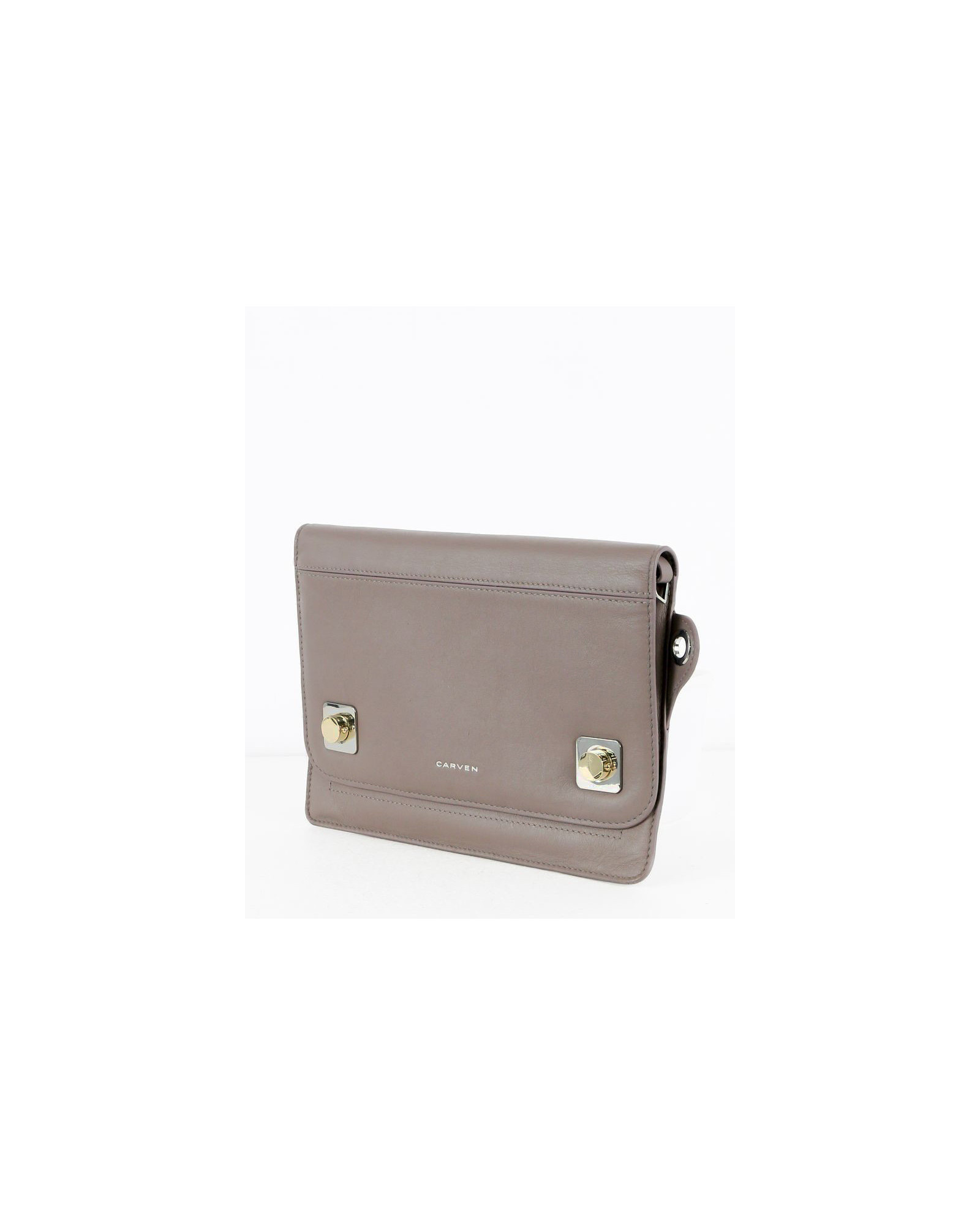 Pochette taupe Carven pas cher - Outlet La Piscine Paris