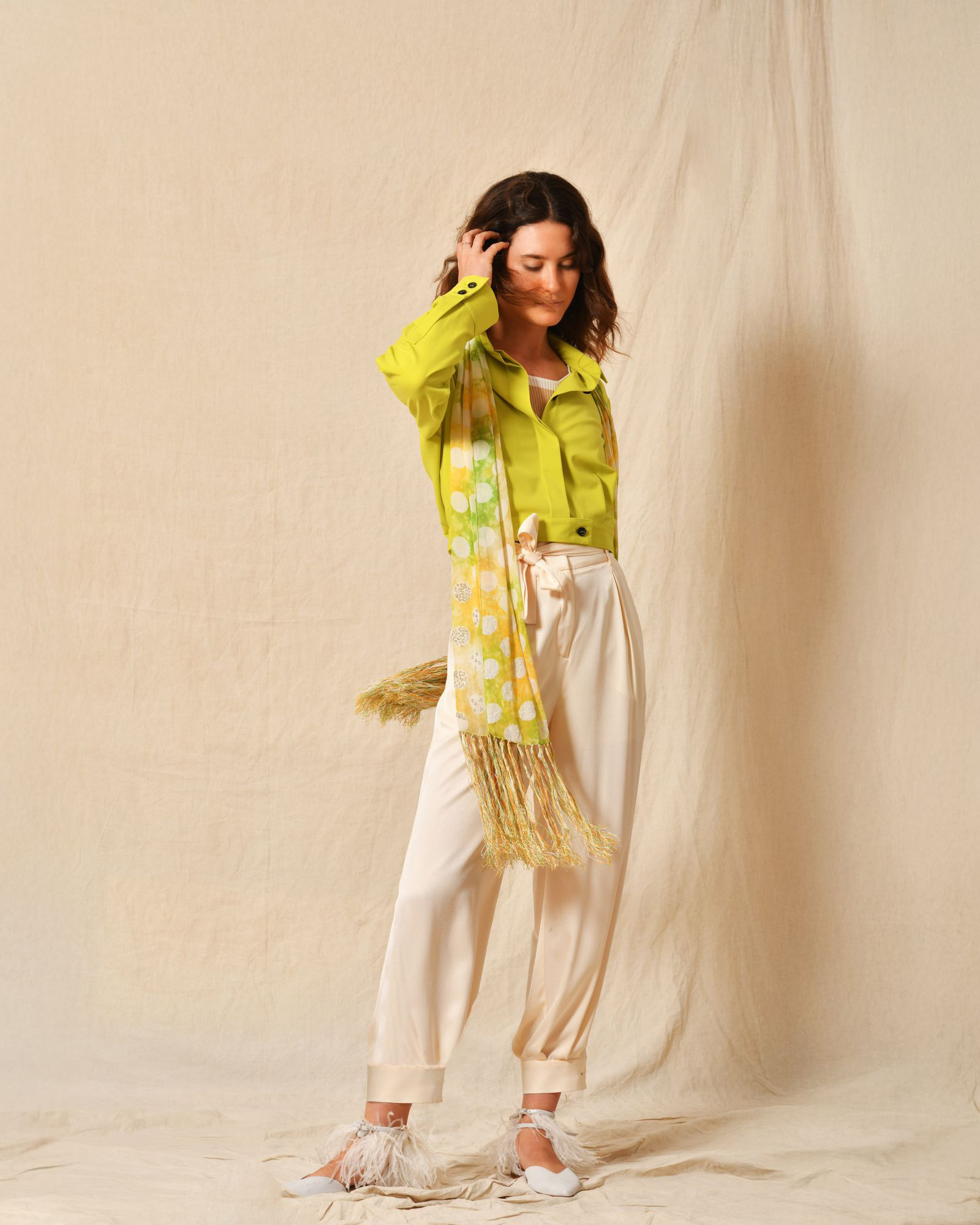 Veste aviateur verte Lorena Antoniazzi