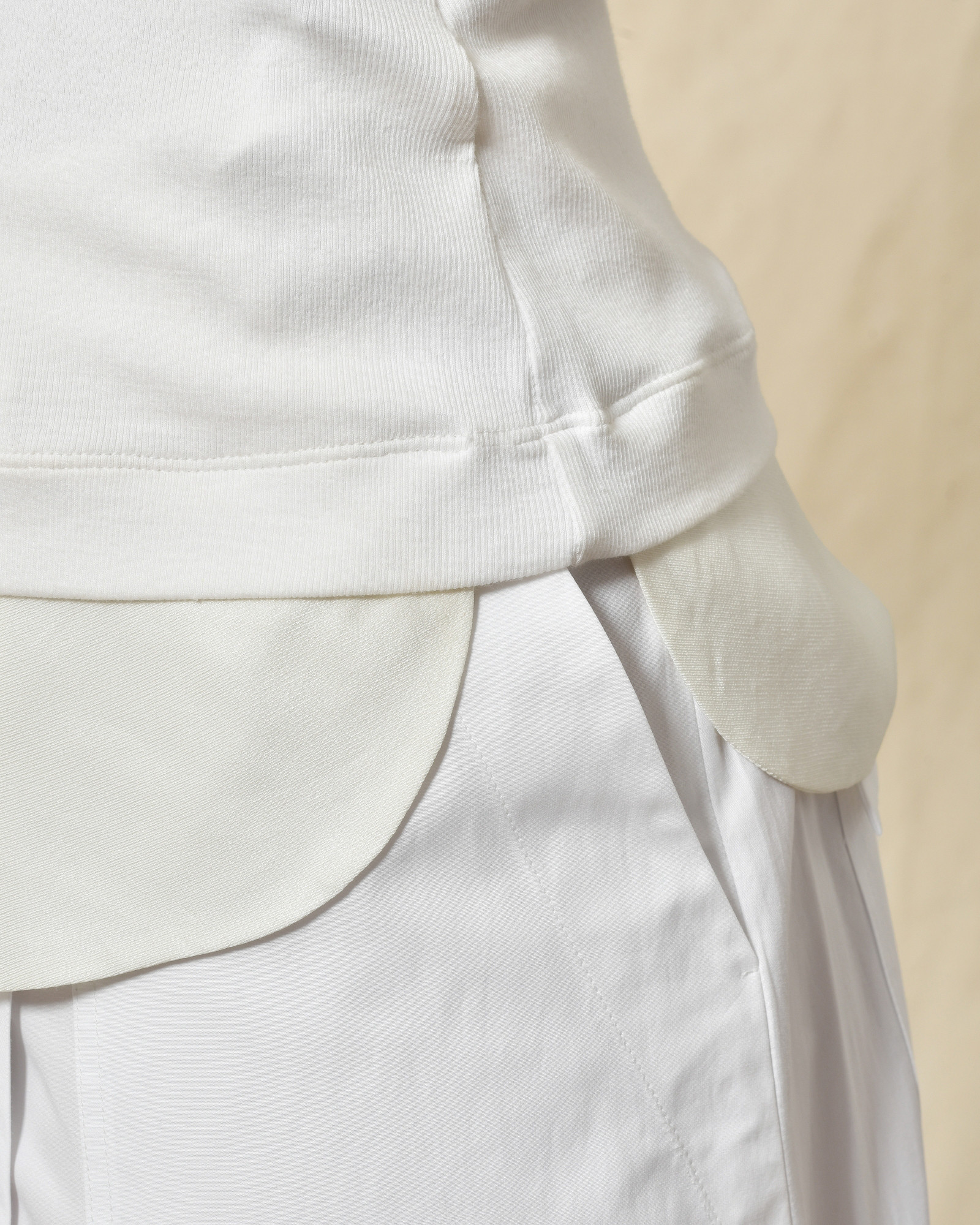 Débardeur bi-matière blanc Lorena Antoniazzi