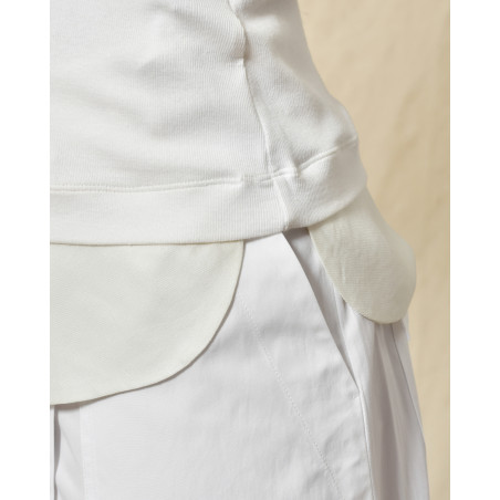 Débardeur bi-matière blanc Lorena Antoniazzi