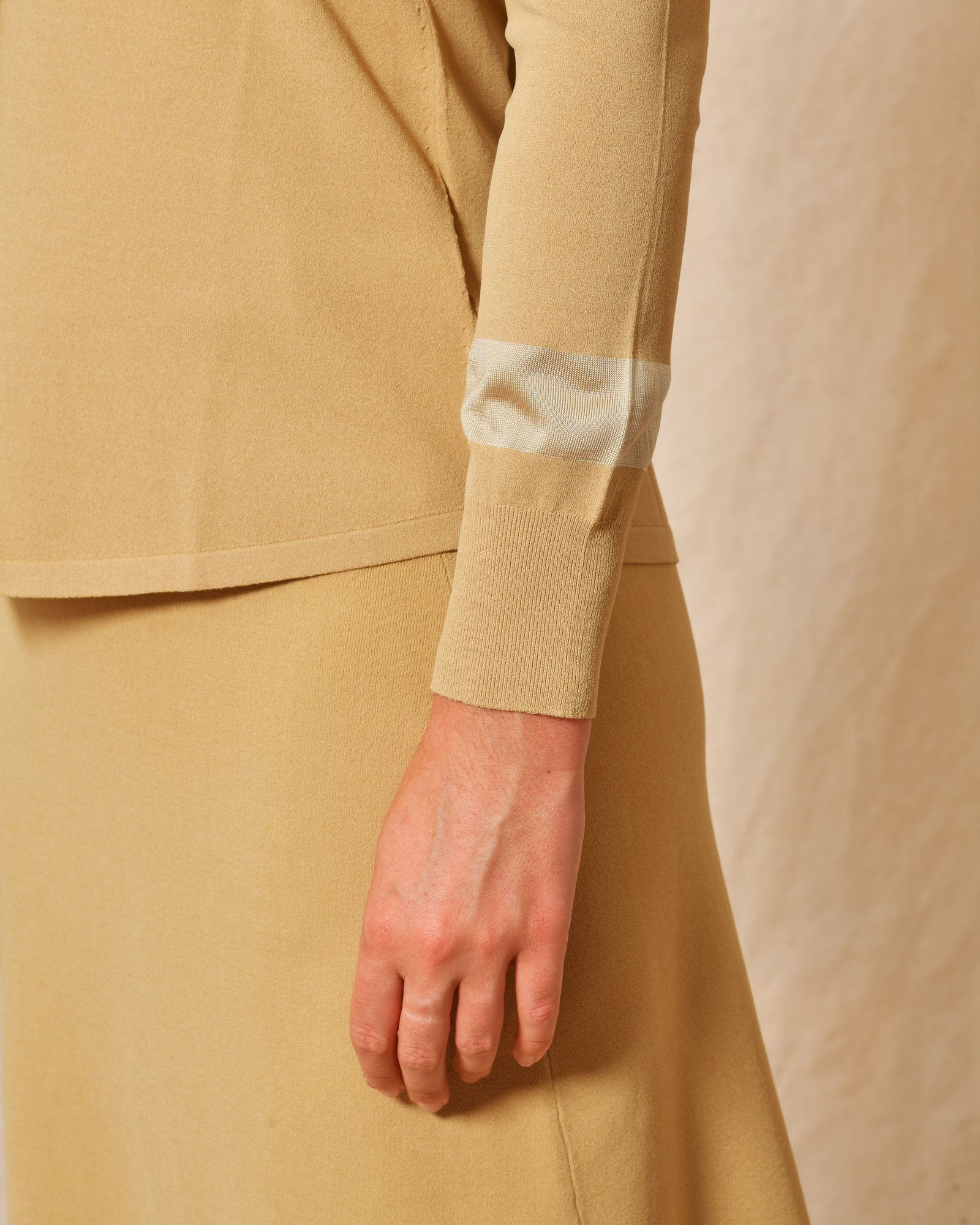 Chemisier en jersey beige Lorena Antoniazzi