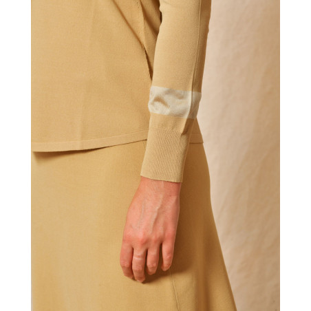 Chemisier en jersey beige Lorena Antoniazzi