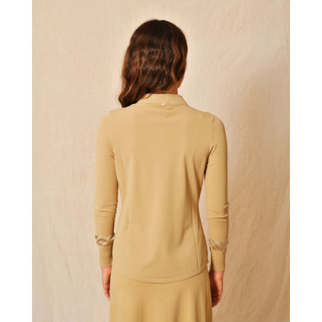 Chemisier en jersey beige Lorena Antoniazzi