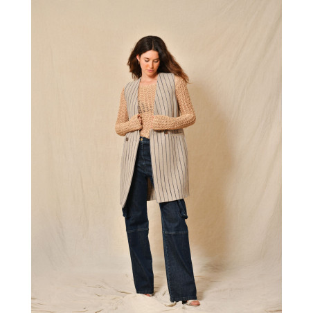 Pull en maille façon macramé Lorena Antoniazzi