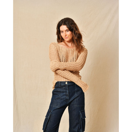Pull en maille façon macramé Lorena Antoniazzi