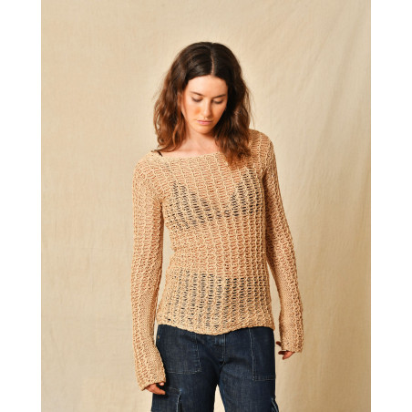 Pull en maille façon macramé Lorena Antoniazzi