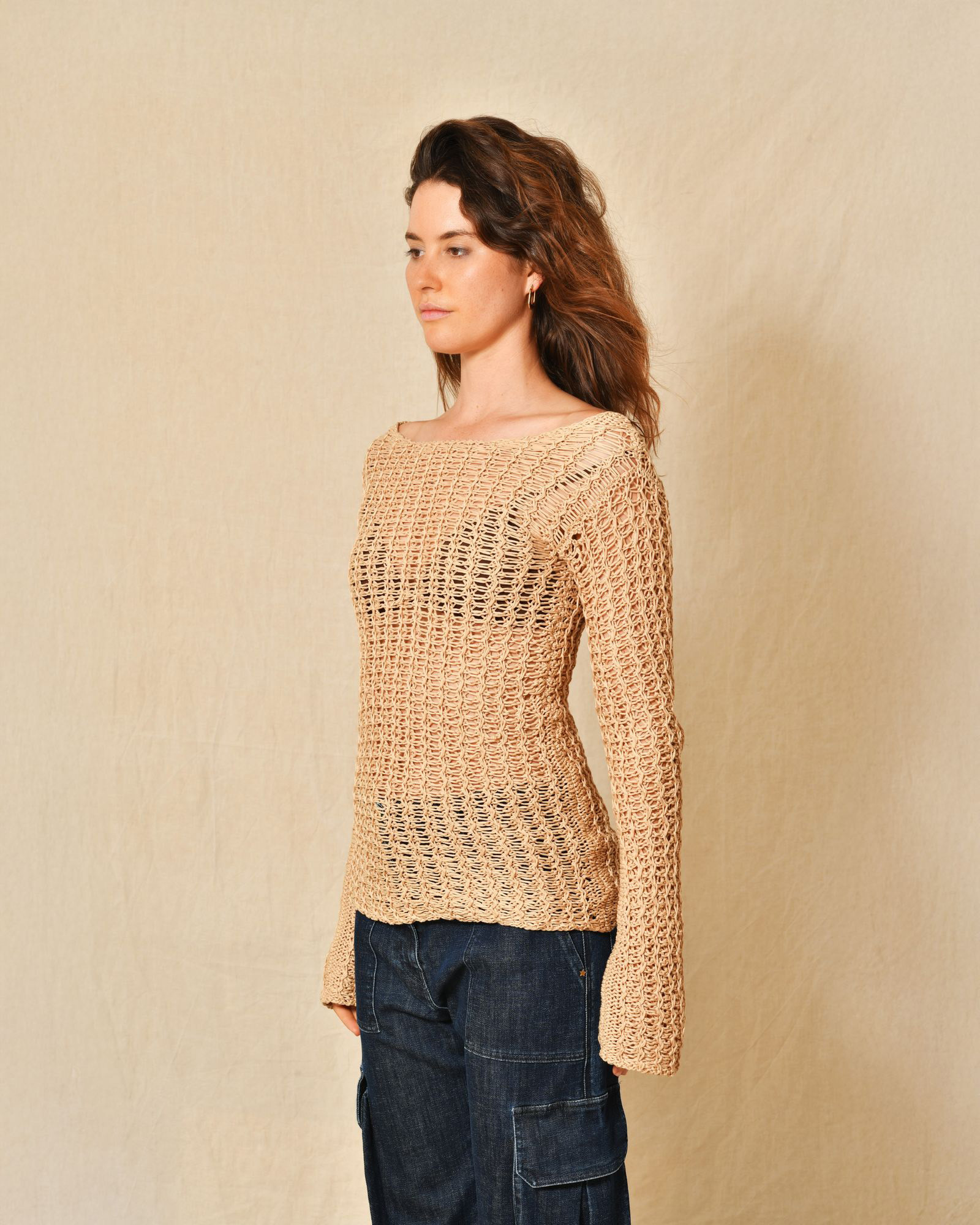 Pull en maille façon macramé Lorena Antoniazzi