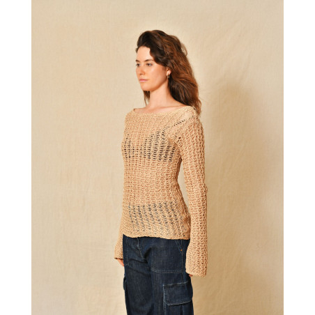 Pull en maille façon macramé Lorena Antoniazzi