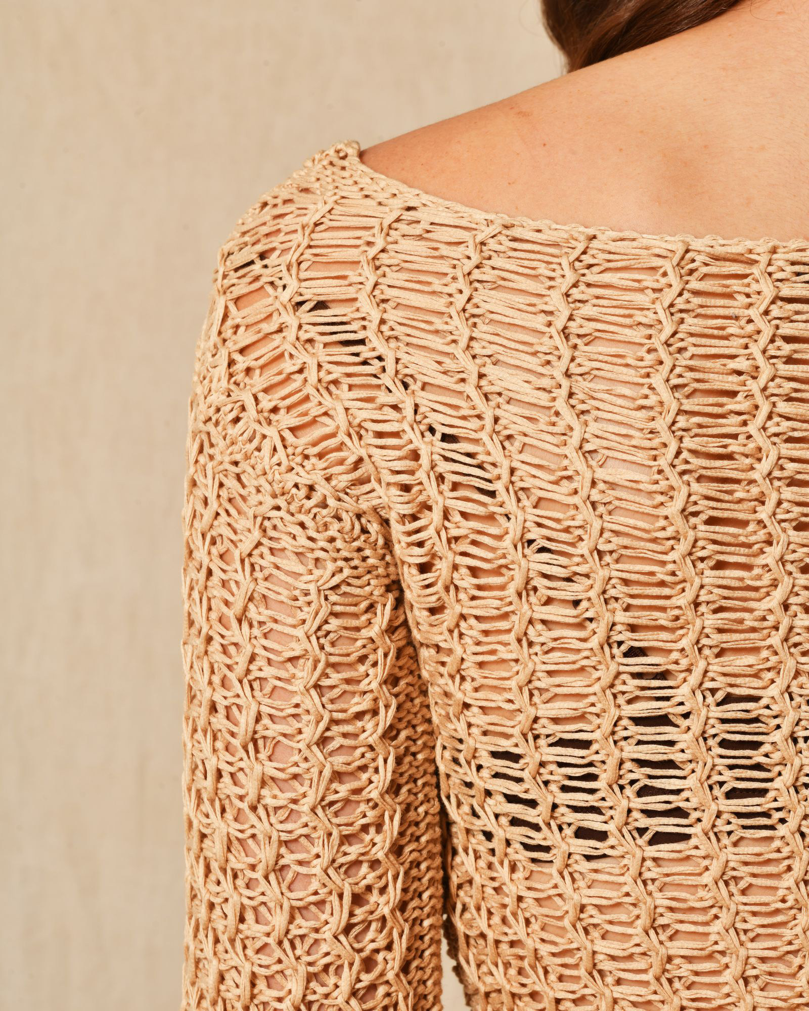 Pull en maille façon macramé Lorena Antoniazzi