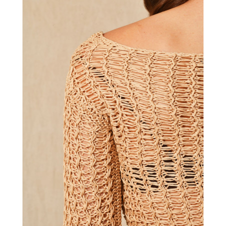 Pull en maille façon macramé Lorena Antoniazzi
