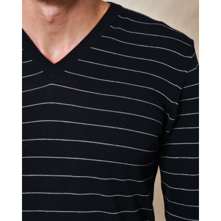 Pull bleu à rayures Eleventy