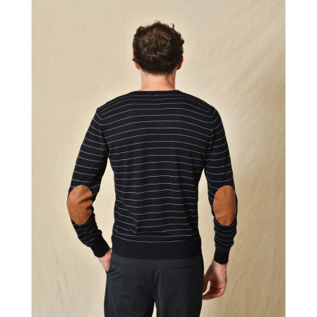 Pull bleu à rayures Eleventy