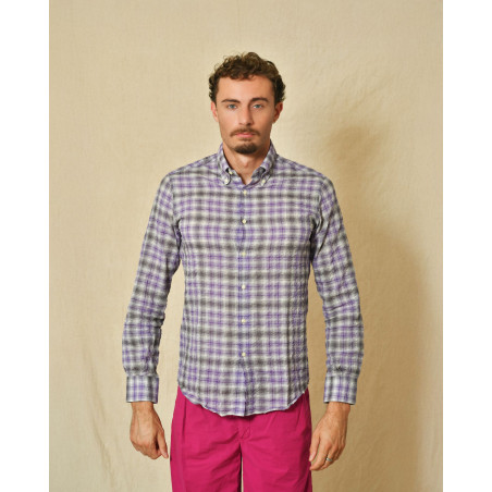 Chemise en coton mélangé à carreaux Ingram