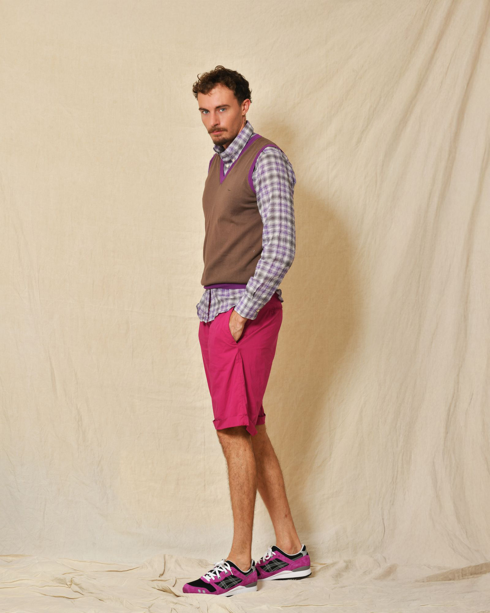 Chemise en coton mélangé à carreaux Ingram