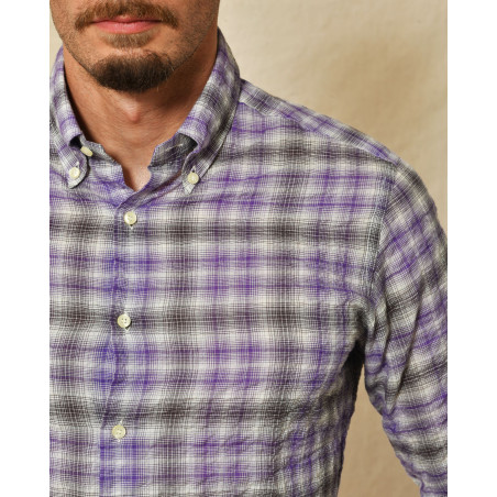 Chemise en coton mélangé à carreaux Ingram