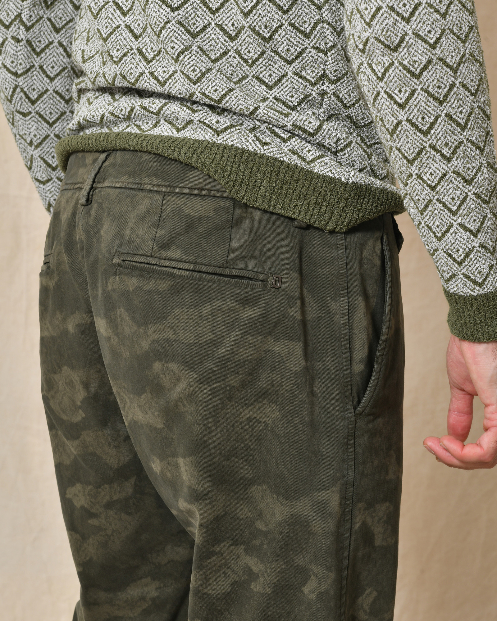 Pantalon droit effet velours Dondup