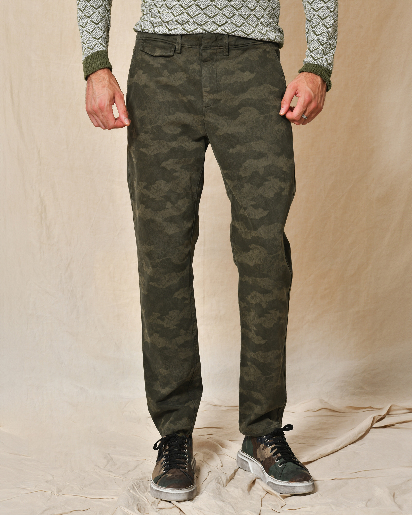 Pantalon droit effet velours Dondup