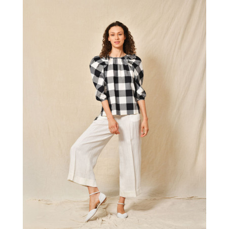 Blouse vichy en coton Sara Roka