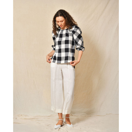 Blouse vichy en coton Sara Roka