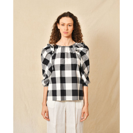 Blouse vichy en coton Sara Roka