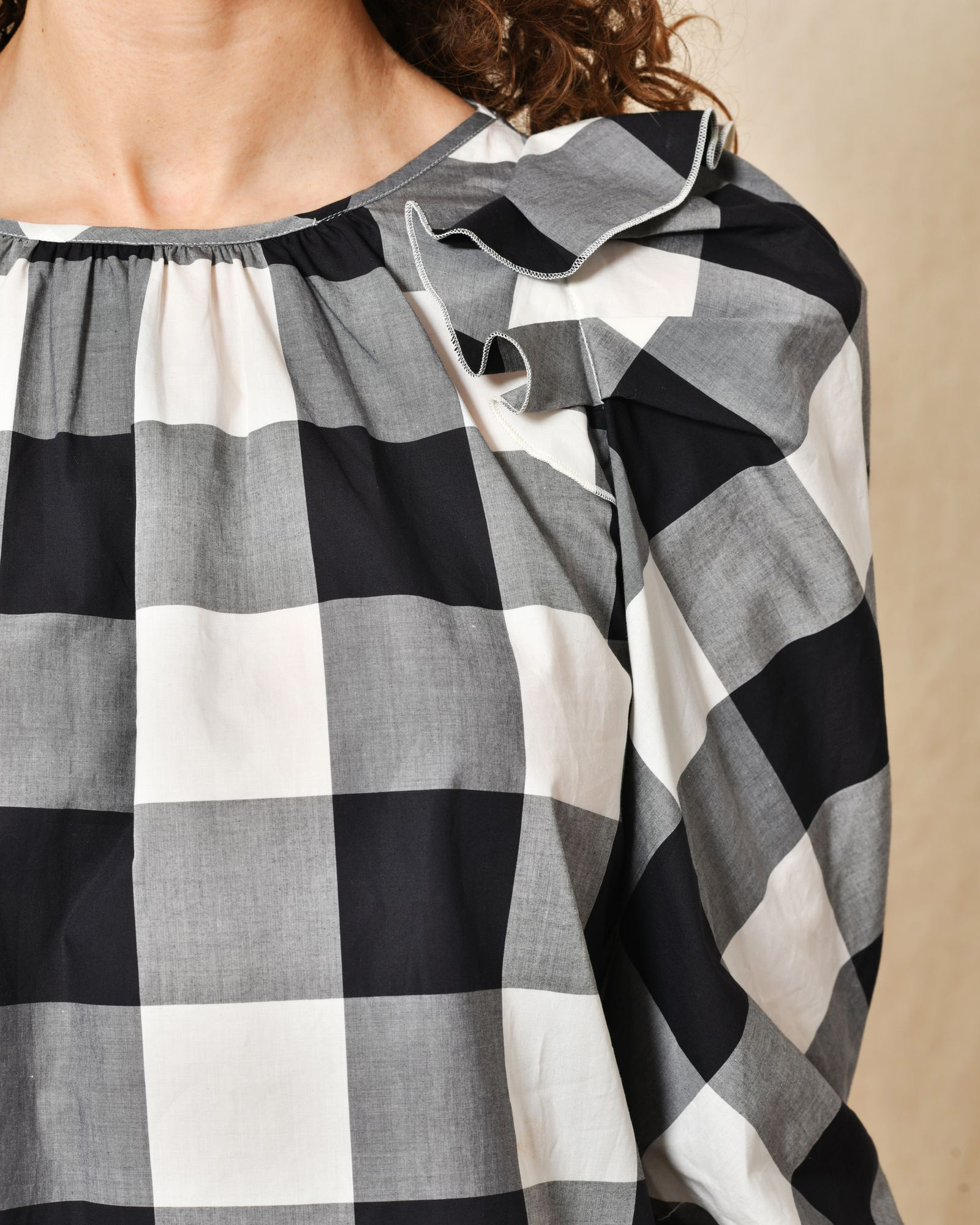 Blouse vichy en coton Sara Roka