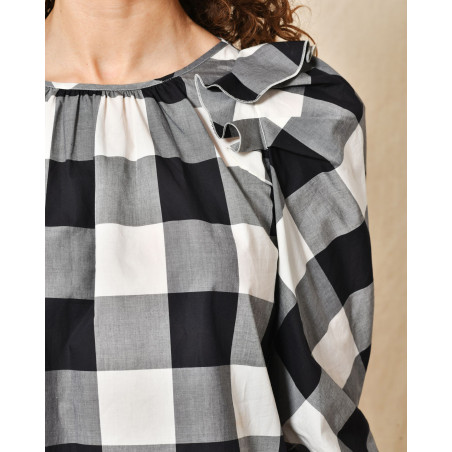 Blouse vichy en coton Sara Roka