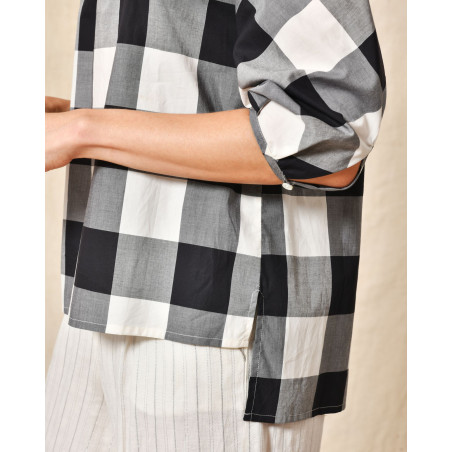 Blouse vichy en coton Sara Roka