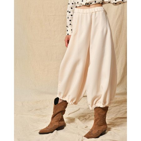 Pantalon large beige Collection Privée