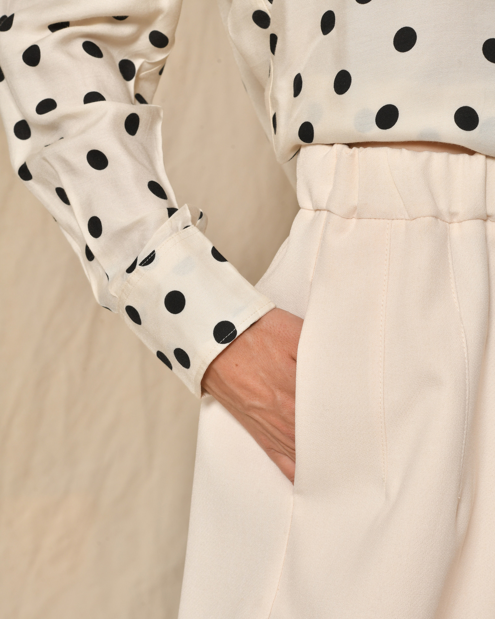 Pantalon large beige Collection Privée