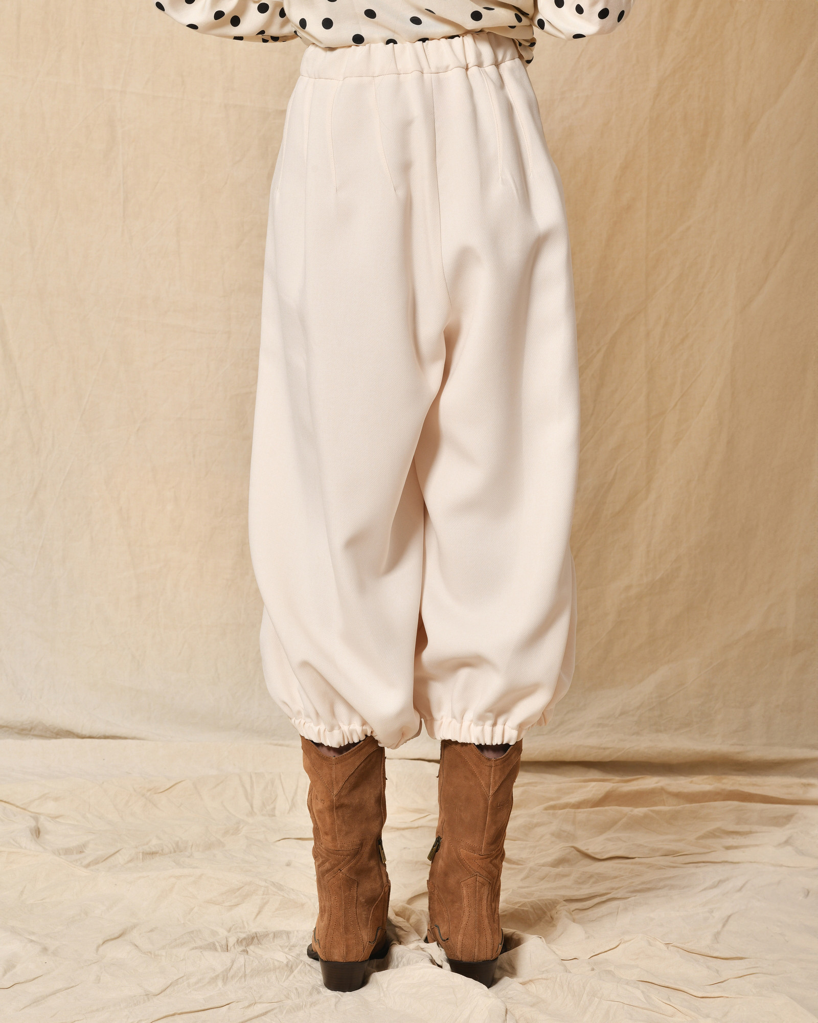 Pantalon large beige Collection Privée