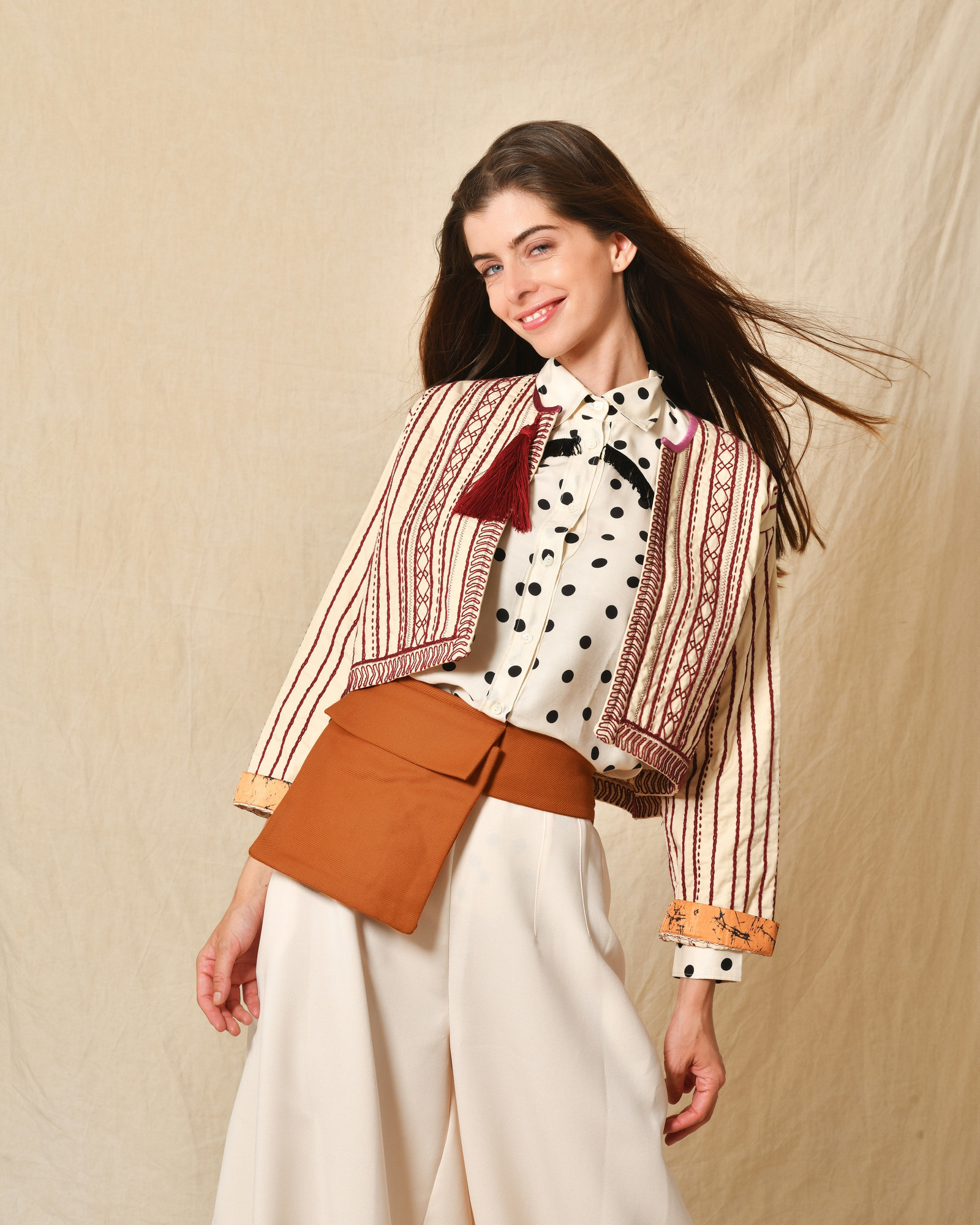 Ceinture en tissu orange Co.Go