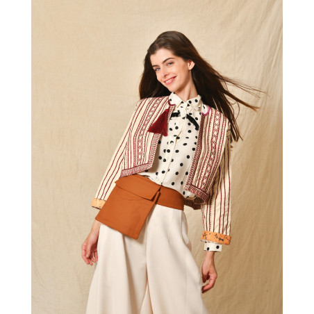Ceinture en tissu orange Co.Go