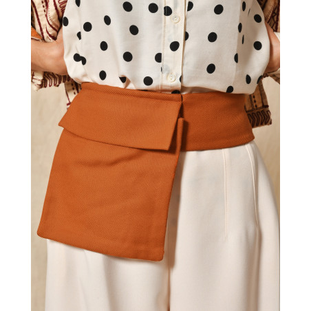 Ceinture en tissu orange Co.Go