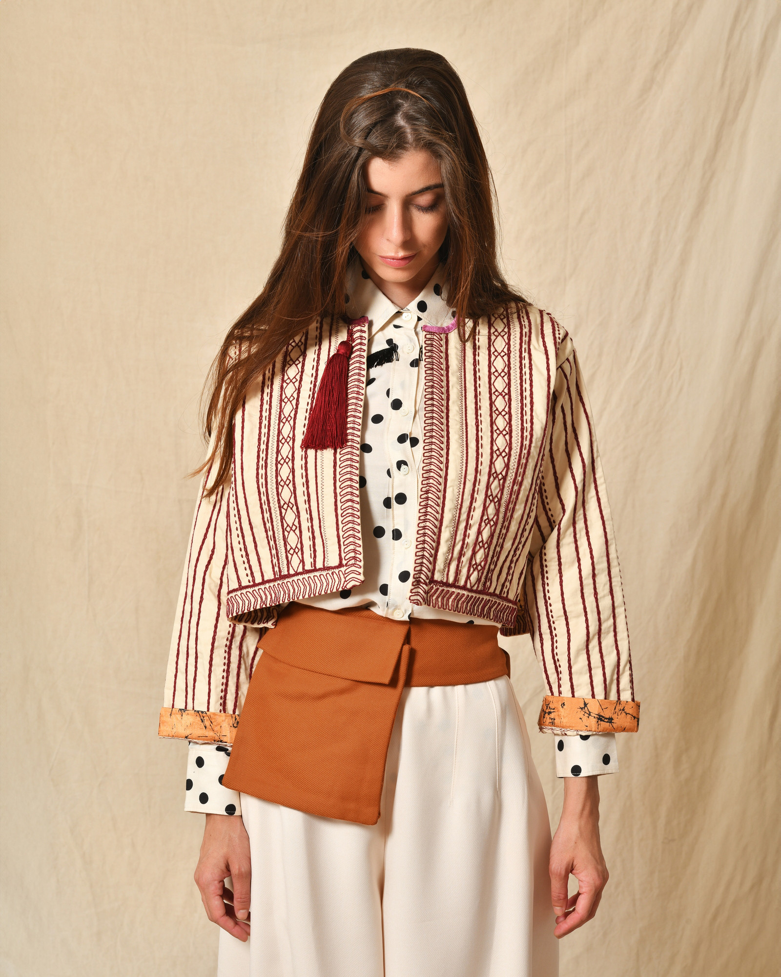 Ceinture en tissu orange Co.Go