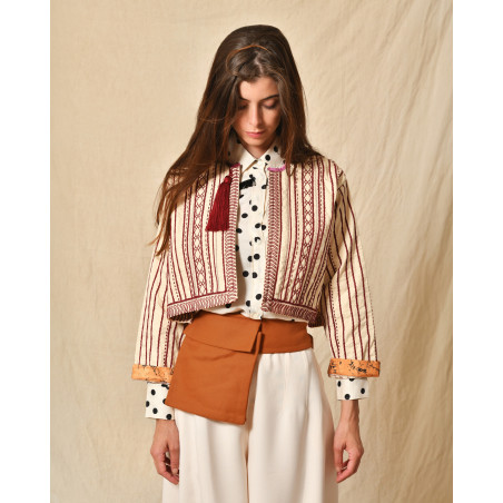 Ceinture en tissu orange Co.Go