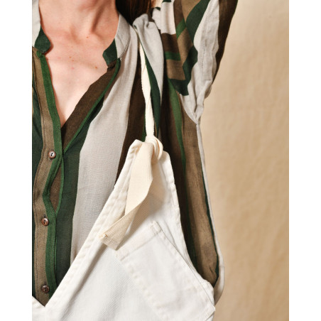 Combinaison en denim blanc AVN