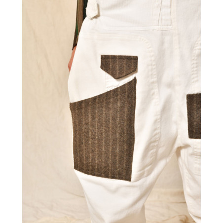 Combinaison en denim blanc AVN