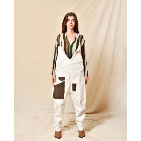 Combinaison en denim blanc AVN