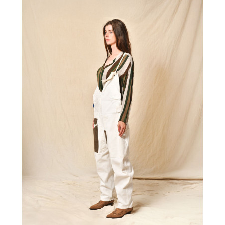 Combinaison en denim blanc AVN