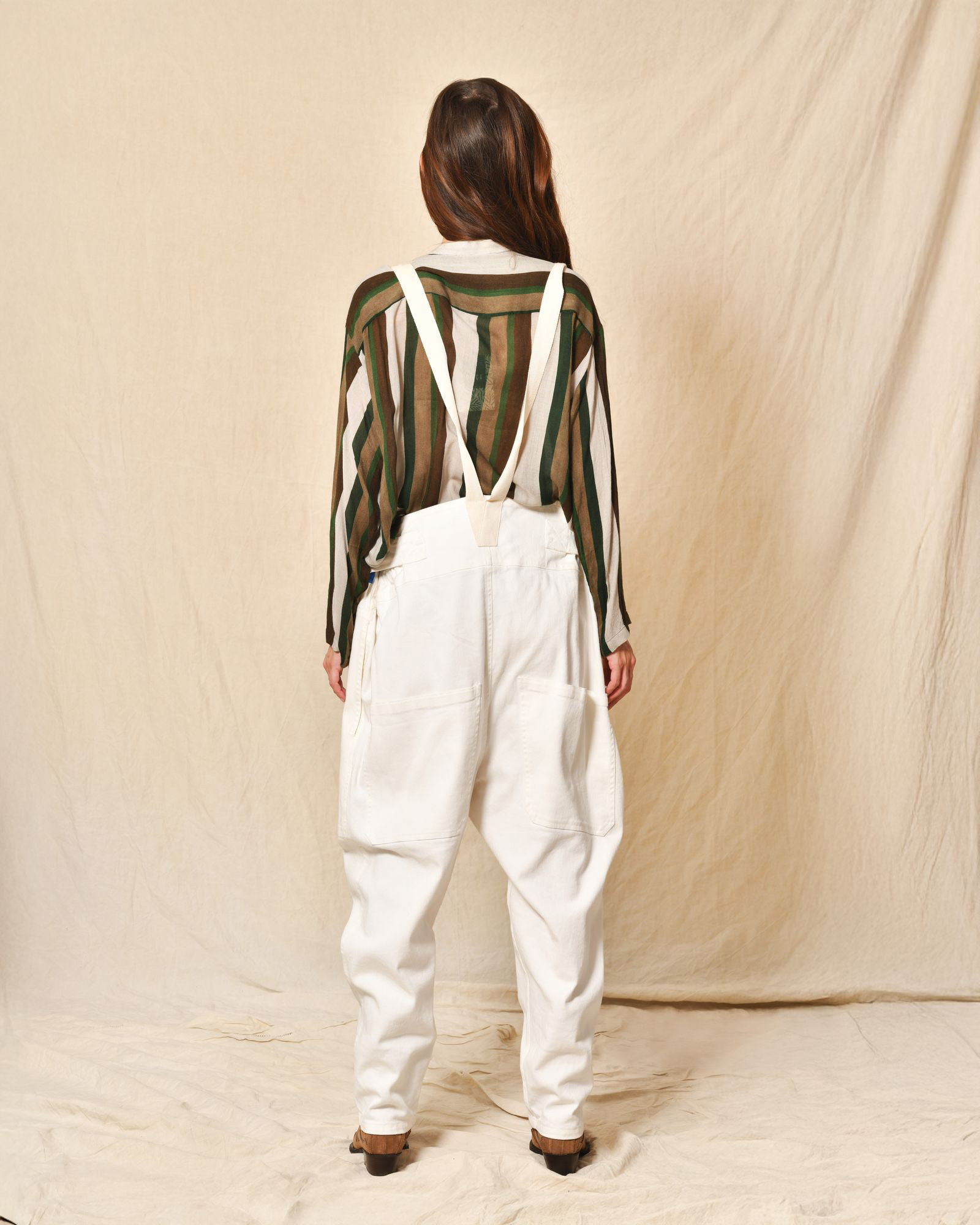 Combinaison en denim blanc AVN