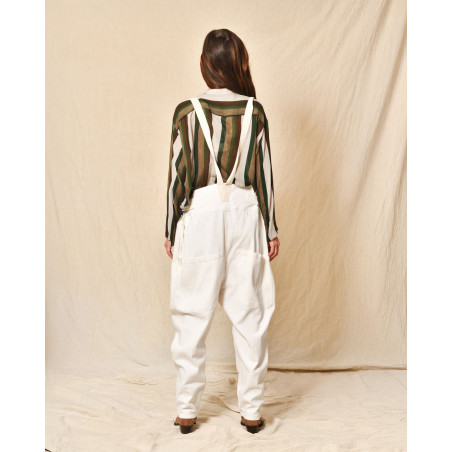 Combinaison en denim blanc AVN