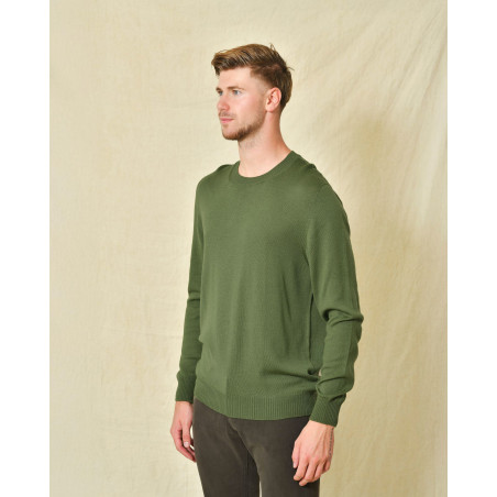 Pull vert en maille légère Scaglione