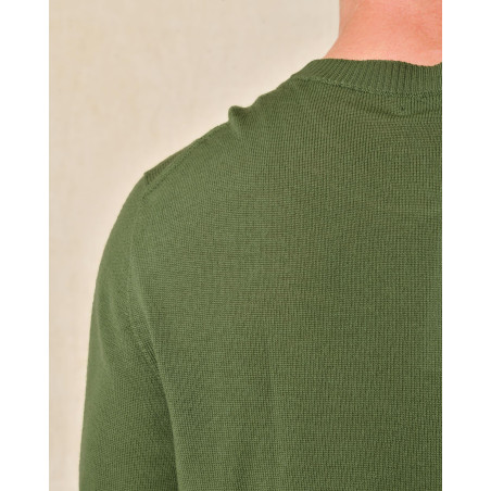 Pull vert en maille légère Scaglione